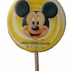 Promo 👍 Disney Parks Lollipop - Mickey Mouse - Lemon - 4 Oz 🔥