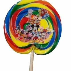 Coupon 🤩 Disney Parks Lollipop - Mickey And Friends Multicolored Swirl - 4 Oz 🔥
